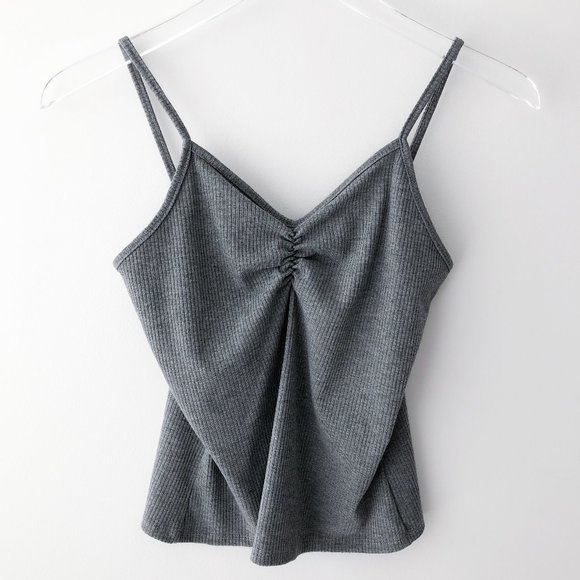 NWOT Ribbed Strappy Cami - Grey - Picture 1 of 7